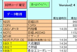 Excel版 株価取得プログラム