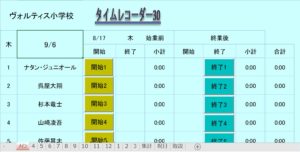 エクセルで学校/教員用のタイムレコーダー
