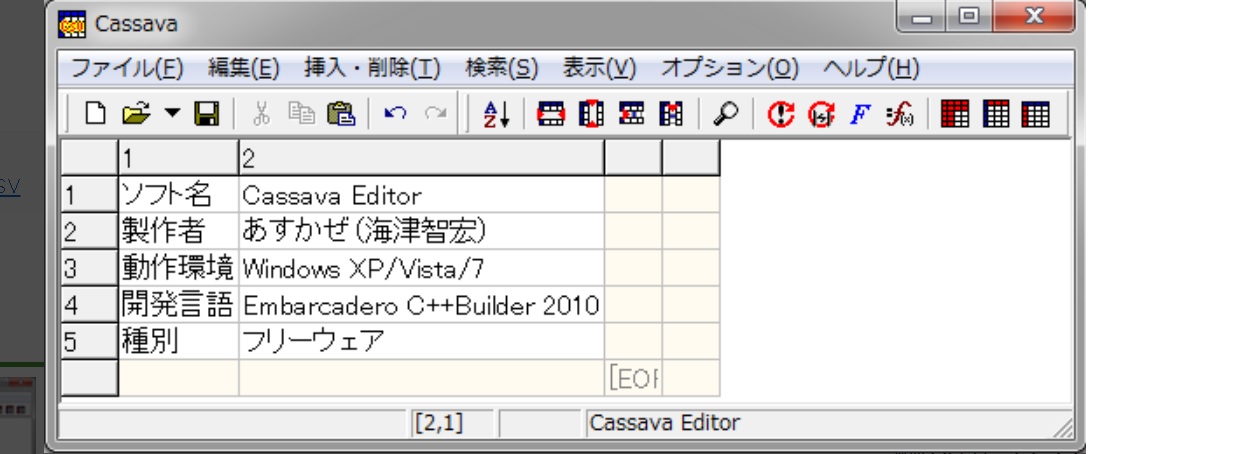 Cassava Editorの無料ダウンロード