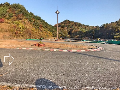 ３コーナーのクリッピングポイント