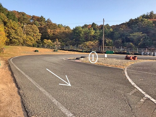 １コーナーの出口