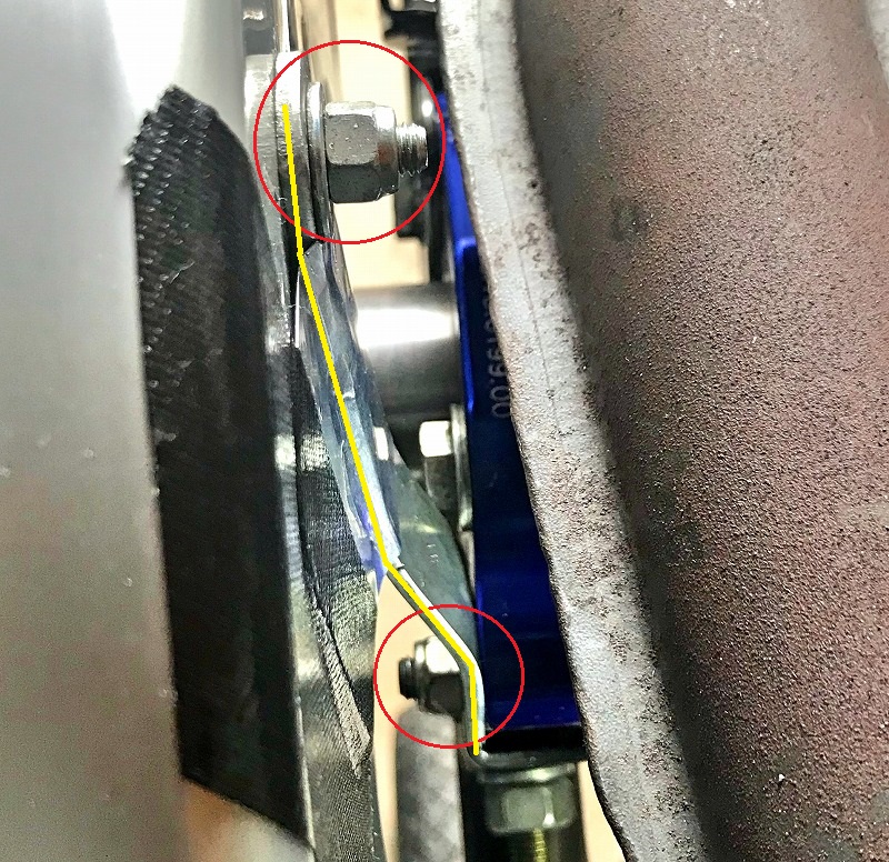 取付ステーの拡大写真