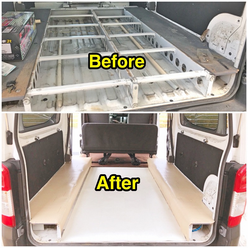 NV350キャラバンのトランポ作りフロア改造