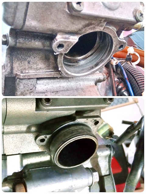 YZ125排気口の比較