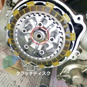 クラッチ本体を固定するボルト