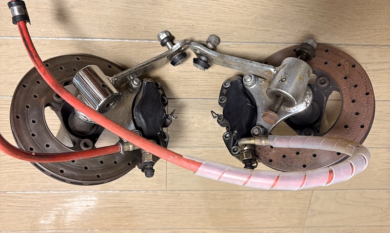 フロントディスクブレーキのビフォーアフター