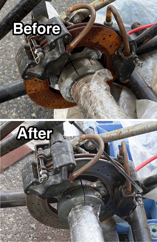 ブレーキディスクのビフォーアフター